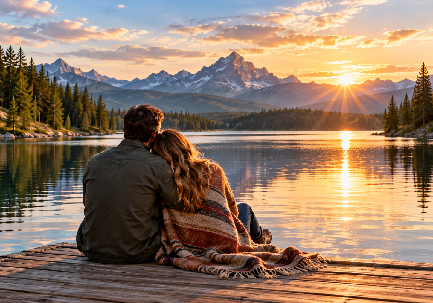 Couple At Lake