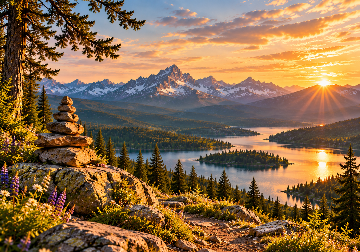 Mountain rock stack